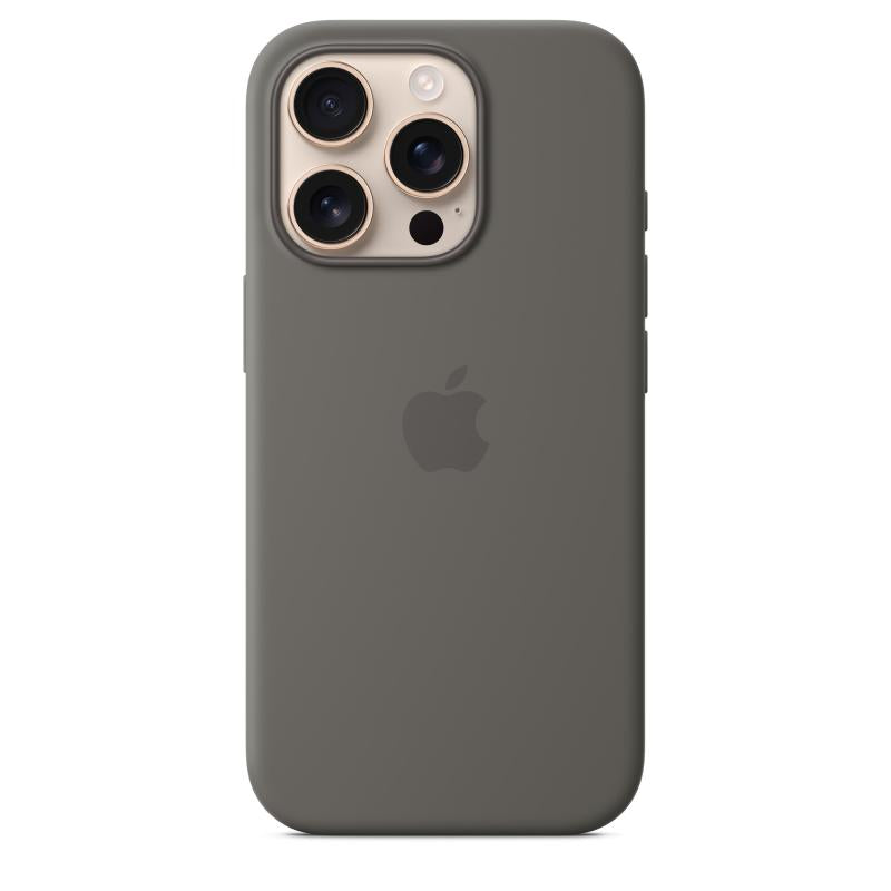 iPhone 16 Pro Silicone Case with MagSafe - Stone Gray