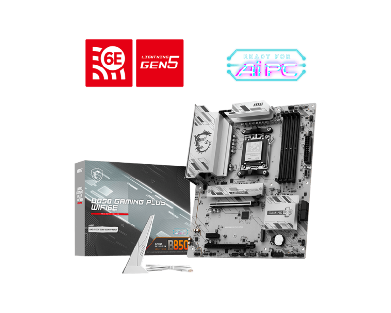 Placa de baza MSI B850 GAMING PLUS WIFI6E, Socket AM5, DDR5, ATX