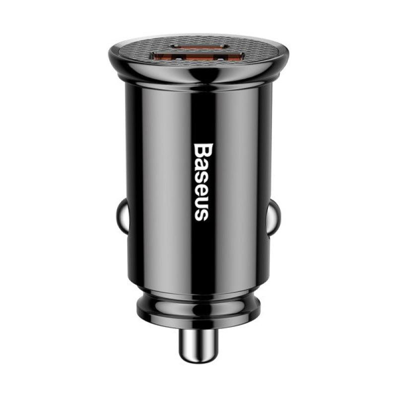 Incarcator Auto Baseus CCALL-YS01, 30 W, 2 porturi, Negru
