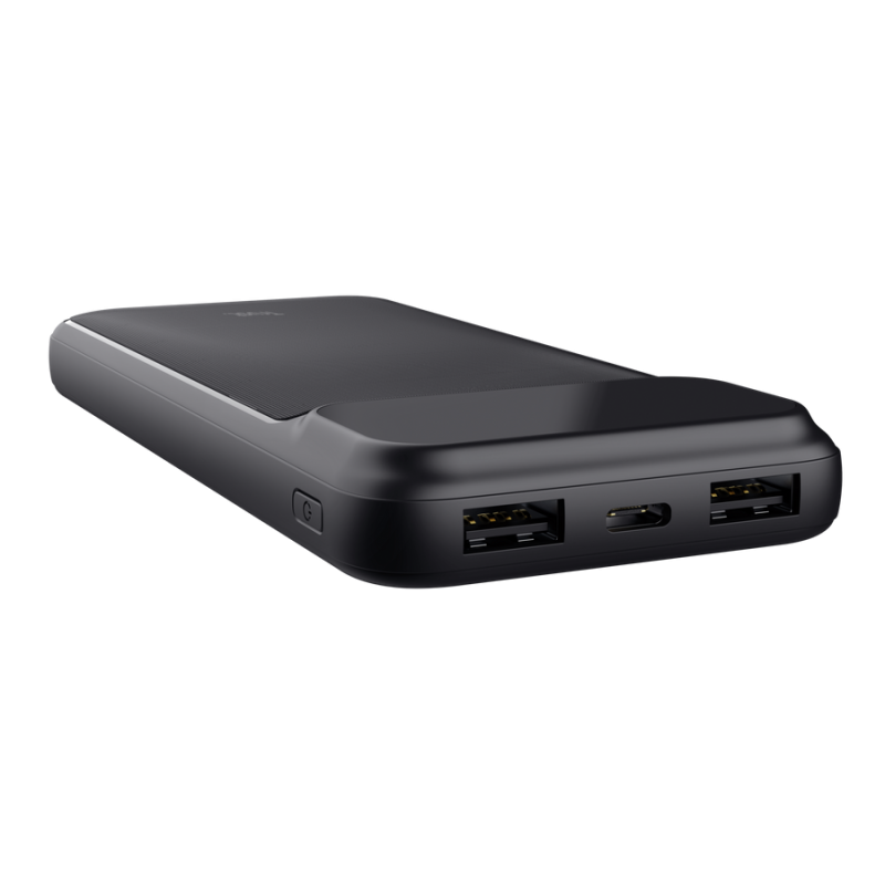 Baterie externa Trust Avala, capacitate 10.000mAh, 3 porturi, timp reincarcare 6 ore, negru