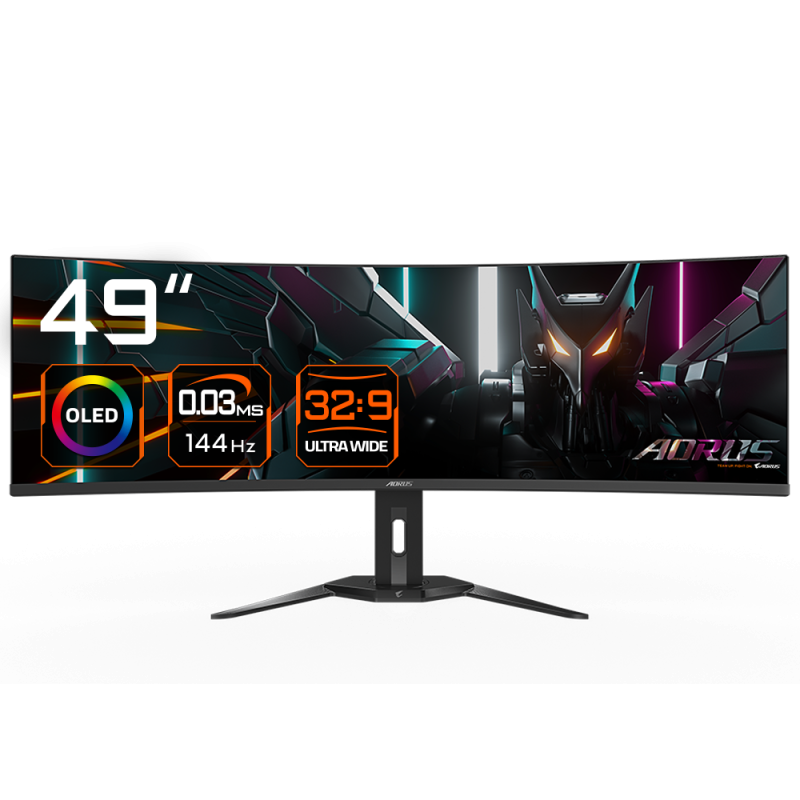 Monitor Consumer GIGABYTE CO49DQ, 49", 5120 x 1440 pixeli, Black, 3 ani Garantie
