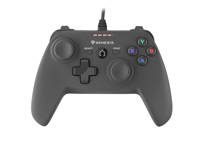 Controller cu fir Genesis Mangan P58, interfata USB, numar butoane 12, lungime cablu 180 cm, compatibilitate PC, PS3, negru
