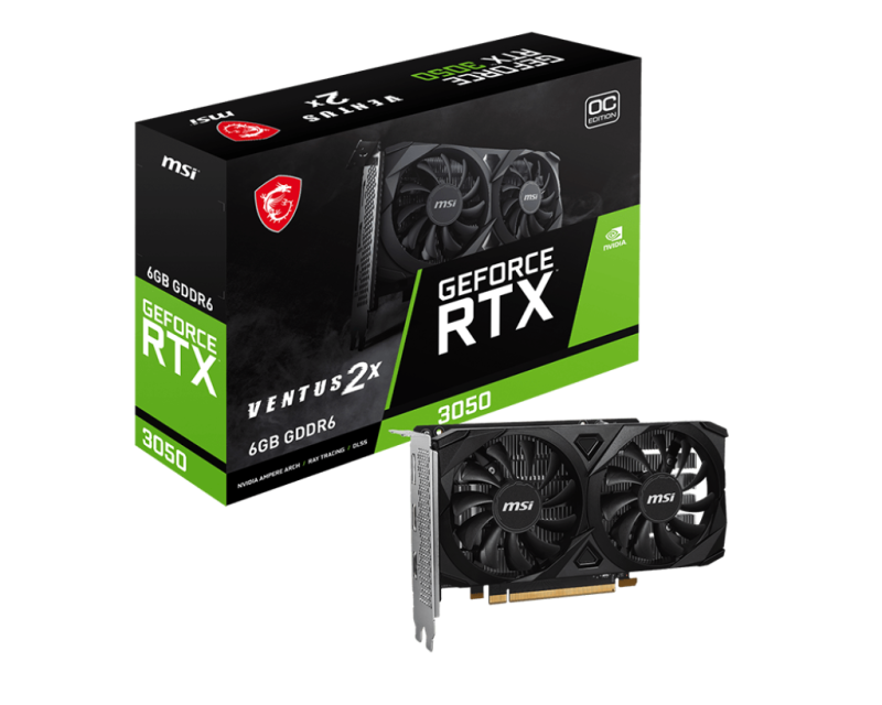 Placa video MSI GeForce RTX 3050, 6GB GDDR6, PCI Express 4.0, 96-bit
