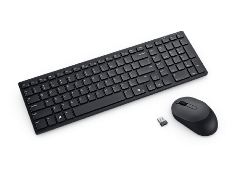 Kit Wireless tastatura si mouse DELL KM555, Negru