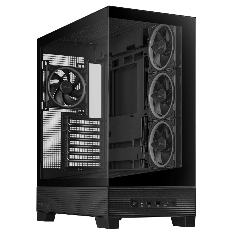 Carcasa ASUS A31 Plus TG ARGB, RGB, Mid Tower, Black