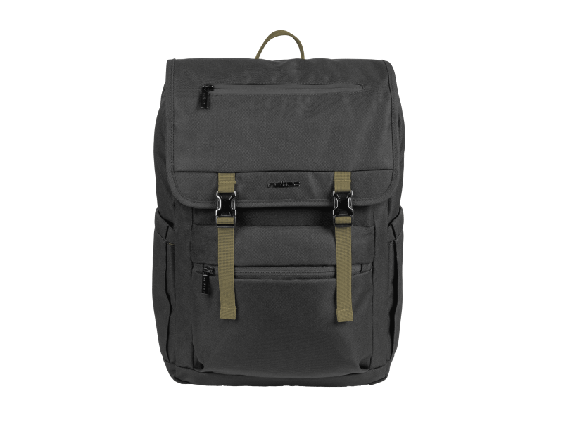 Rucsac laptop Natec Niala Hunter, compatibilitate dimensiune laptop 15.6", 4 compartimente, capacitate 18L, material 100% recycled p olyester, negru/verde