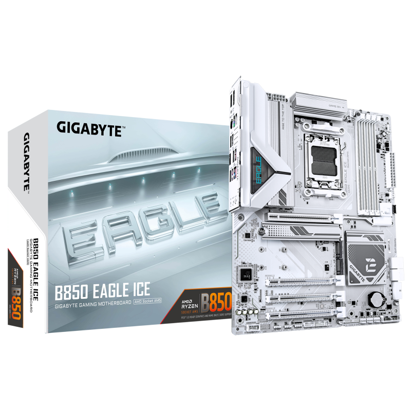 Placa de baza Gigabyte B850 EAGLE ICE, Socket AM5, DDR5, ATX