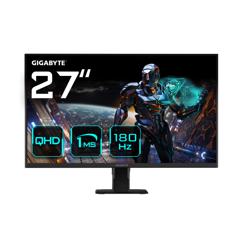 Monitor Commercial Gigabyte GS27QA, 27", 2560 x 1440 pixeli, Black, 3 ani Garantie