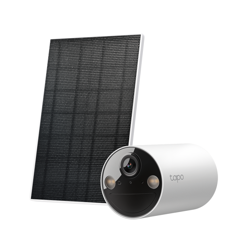 TPL Solar-Powered Security Camera Kit TC82, 1/2.8" Progressive Scan CMOS Starlight Sensor, Focal Length: 3.17 mm, Field of View: 125° (Diagonal), 111°(Horizontal), 56°(Vertical), 2K 3MP (2304 × 1296 px), framte rate 15 fps,