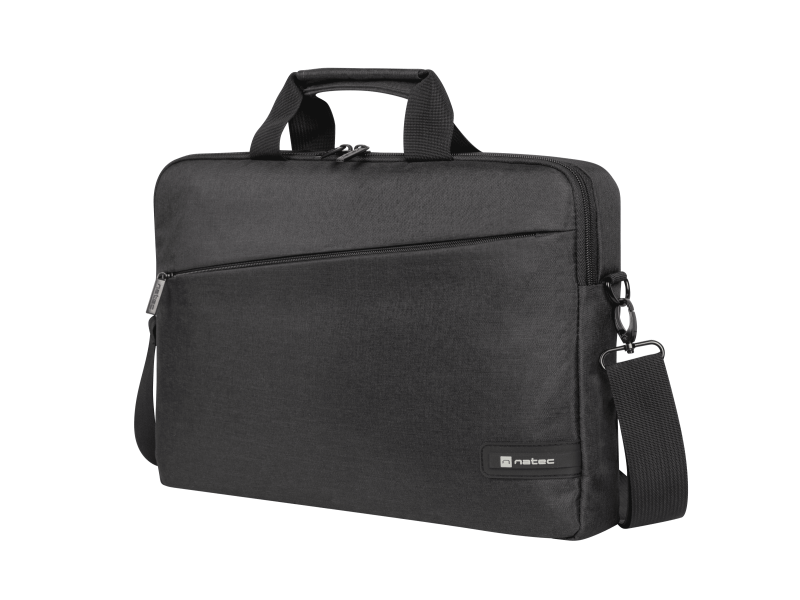 Geanta laptop Natec Beira, compatibilitate dimensiune laptop 15.6"-16", 1 compartiment, material Polyester 300D, negru