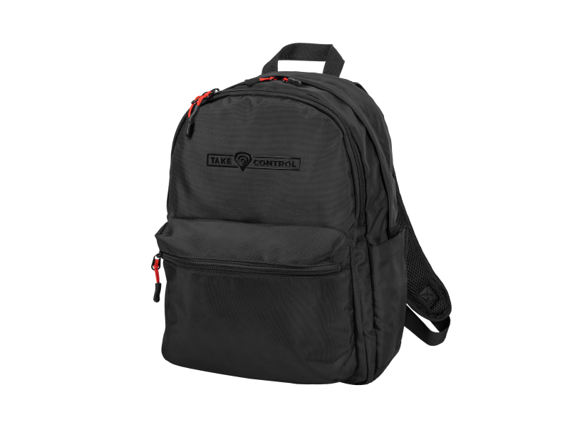 Rucsac laptop GENESIS PALLAD 200, compatibilitate dimensiuni laptop 14.1", total buzunare 6, capacitate 19 L, material Polyester 1680D, negru