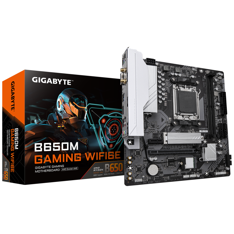 Placa de baza Gigabyte B650M GAMING WIFI6E, Socket AM5, DDR5, Micro-ATX
