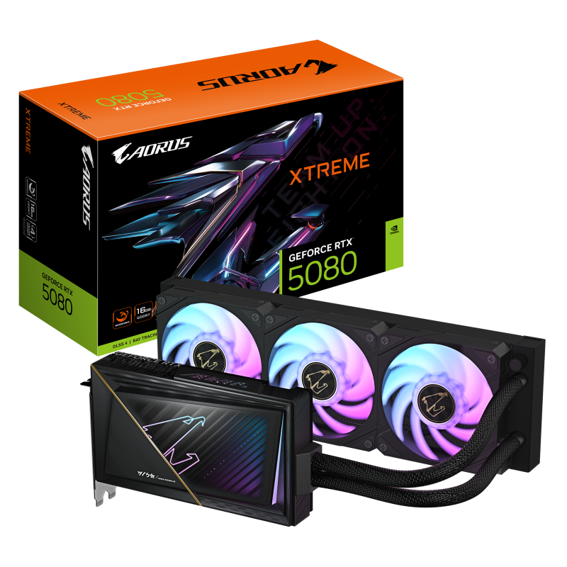 Placa Video GIGABYTE AORUS GEFORCE RTX 5080 XTREME WATERFORCE 16GB GDDR7 256 bit, 3x DP 1x HDMI