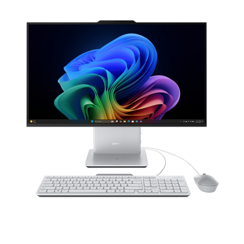 All-in-One Consumer Lenovo IdeaCentre AIO 27ILL11 cu procesor Intel Intel Core Ultra 7 256V pana la 4.8 GHz, 27 inch, FHD, 16 GB, Intel Intel Arc Graphics 140V, FreeDos, Grey, 2 ani Garantie