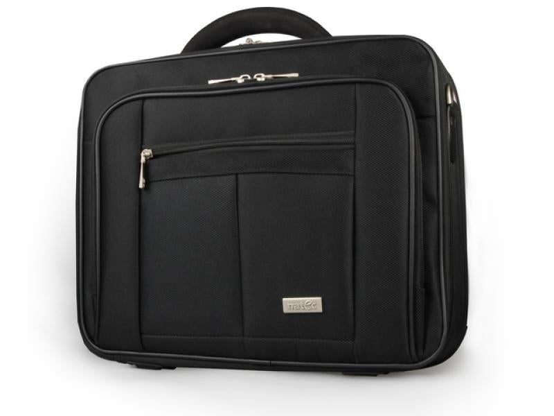Geanta laptop Natec Boxer, compatibilitate dimensiune laptop 17.3", 3 compartimente, material Nylon 1680D, negru