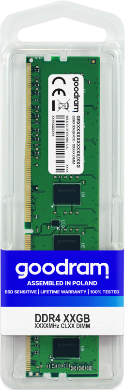 Memorie RAM Goodram, DIMM, DDR4, 16GB, 3200MHz, CL22, 1.2V