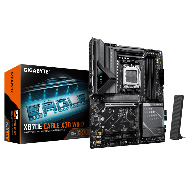 Placa de baza Gigabyte X870E EAGLE X3D WIFI7, Socket AM5, DDR5, ATX