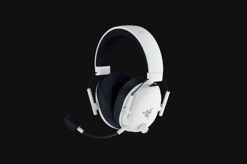 Casti wireless Razer Blackshark V3, micrfon uni-directional, frecventa microfon 60 - 16000, THX Spatial audio, izolare fonică activă, sistem sunet 7.1, frecventa 20 - 28000, autonomie 70 ore, alb