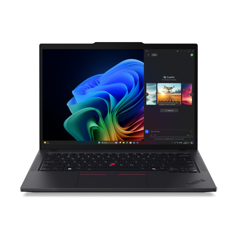 Laptop ThinkPad T14 Gen 6 (AMD); 14" WUXGA (1920x1200) IPS 400nits Anti- glare, 45% NTSC, 60Hz, DBEF5; AMD Ryzen™ AI 7 PRO 350 (8C / 16T, 2.0 / 5.0GHz, 8MB L2 / 16MB L3); Video Integrated AMD Radeon™ 860M Graphics; RAM 2x 32GB SO-DIMM DDR5-5600; 1TB SSD M.2 2280 PCIe® 4.0x4 Performance NVMe® Opal