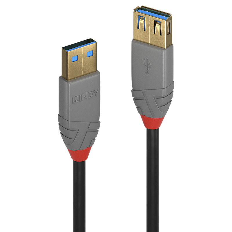 Cablu Lindy 2m USB 3.2 Type Ext Anthra Line