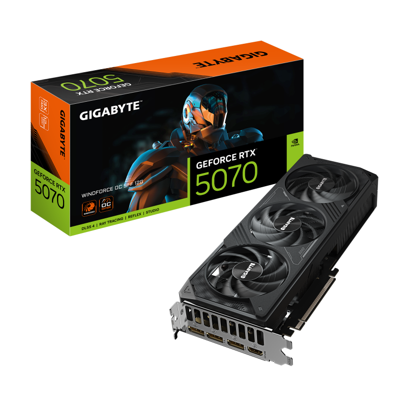 Placa video Gigabyte GEFORCE RTX 5070, 12GB GDDR7, PCI Express 5.0, 192-bit