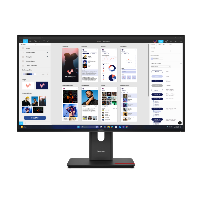 Monitor Consumer Lenovo ThinkVision T32UD-40, 31.5", 3840 x 2160 pixeli, Black, 2 ani Garantie