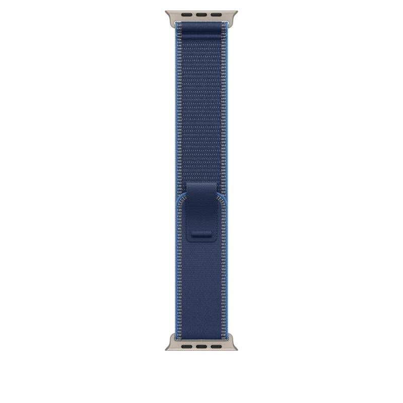 49mm Blue/Bright Blue Trail Loop - S/M - Natural Titanium Finish