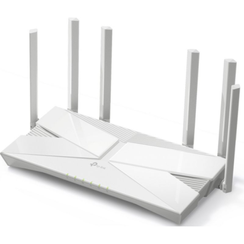 Router TP Link AX3000 Gigabit Wi-Fi 6, standarde IEEE 802.11ax/ac/n/a 5 GHz, WiFi speeds 5 GHz: 2402 Mbps (802.11ax, HE160), 2.4 GHz: 574 Mbps (802.11ax)