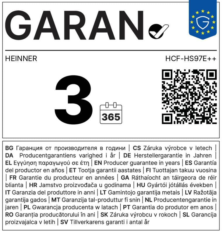 LADA FRIGORIFICA HEINNER HCF-HS97E++