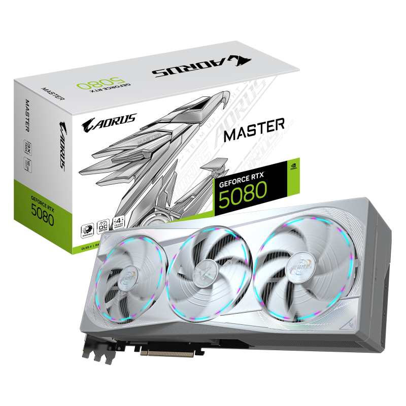 Placa video Gigabyte GEFORCE RTX 5080 MASTER ICE, 16GB GDDR7, PCI Express 5.0, 256bit