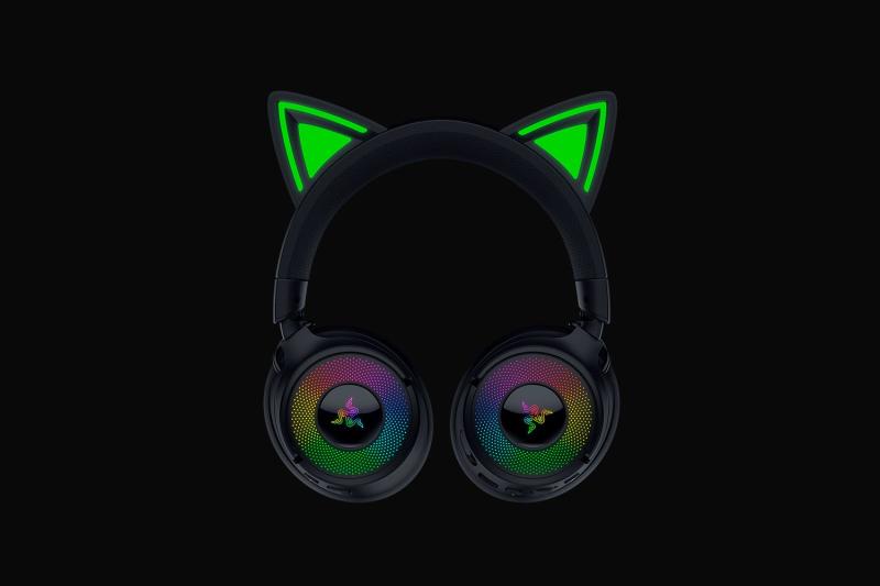 Casti wireless Razer Kraken Kitty V3 Pro, THX Spatial Audio, iluminare RGB, frecventa raspuns 20 Hz - 28 kHz, microfon detasabil unidirectional, negru