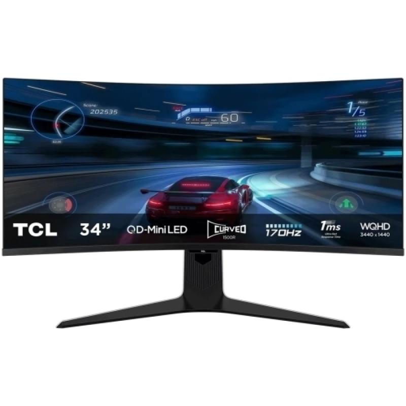 Monitor Consumer TCL 34R83Q, 34", 3440 x 1440 pixeli, Negru-Alb, 2 ani Garantie