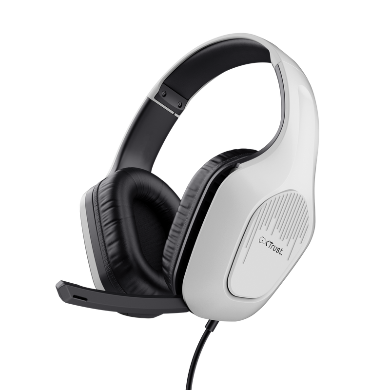Casti gaming Trust GXT 415PS ZIROX, lungime cablu 120cm, frecventa raspuns 20 Hz, 20.000 Hz, interfata 3.5mm, sunet stereo, alb
