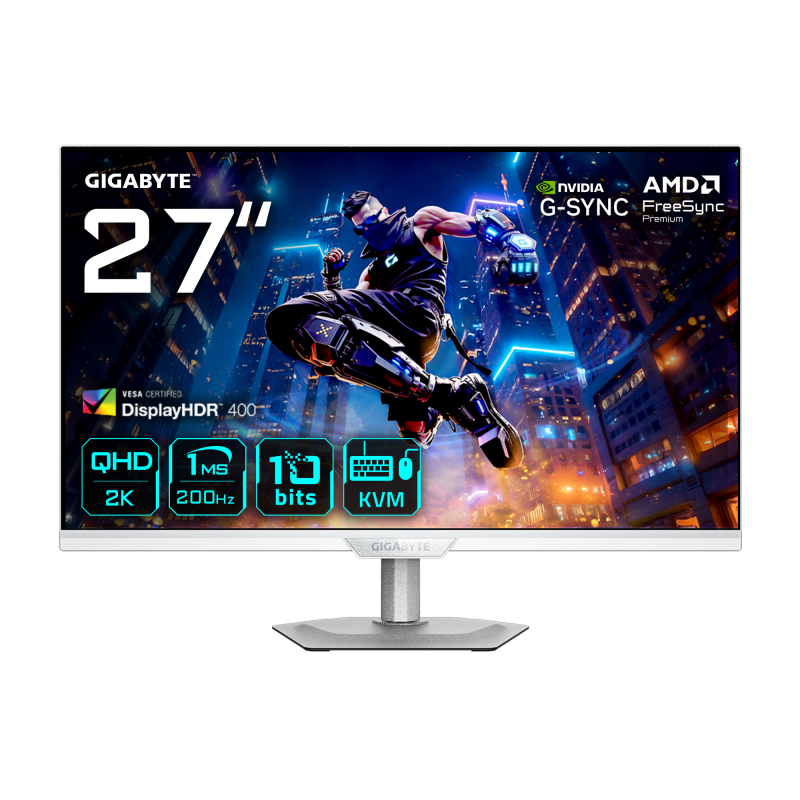 Monitor Consumer GIGABYTE M27Q2 QD ICE, 27", 2560 x 1440 pixeli, White, 2 ani Garantie