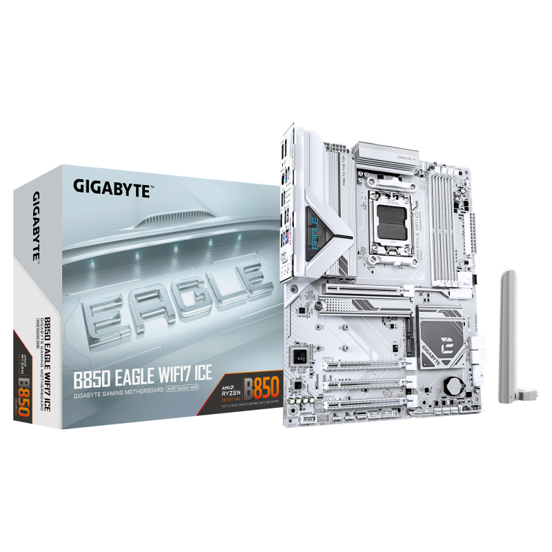 Placa de baza Gigabyte B850 EAGLE WIFI7 ICE, Socket AM5, DDR5, ATX
