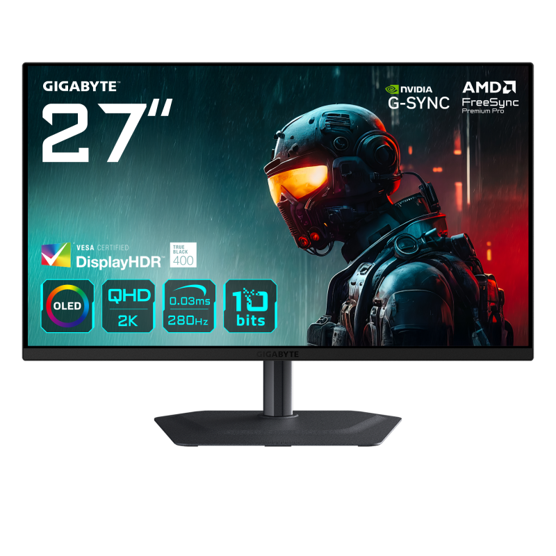 Monitor Consumer GIGABYTE MO27Q2A, 27", 2560 x 1440 pixeli, Black, 2 ani Garantie