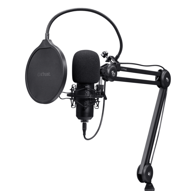 Microfon Trust GXT 270 Emita II+ cu brat, negru