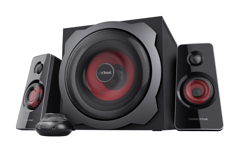 Boxe Trust GXT 38 TYTAN 2.1, intrare audio 3.5 mm, Line-in, putere 120 W, frecventa raspuns 20 Hz, 20.000 Hz, negru