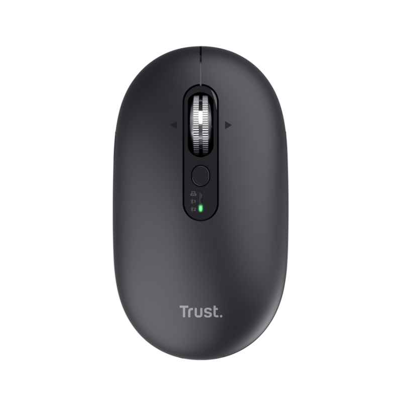 Mouse wireless Trust Seron Hyperscroll, 7 butoane, rezolutie maxima 3200 DPI, negru