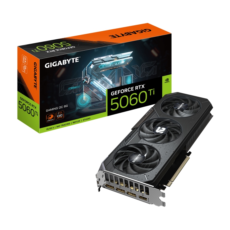 Placa Video GIGABYTE GEFORCE RTX 5060 TI GAMING OC 8GB GDDR7 128 bit, PCIE 5.0, 1x HDMI 3x DP
