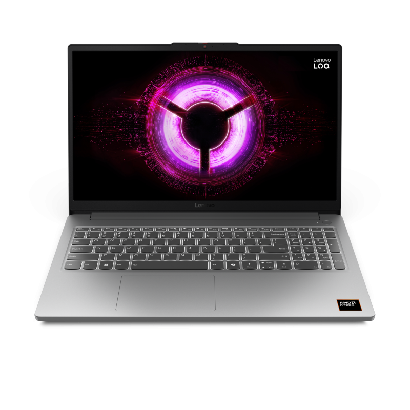 Notebook Gaming Lenovo LOQ 15ARP10E, cu procesor AMD Ryzen 7 170, 15.6'' IPS, 16 GB DDR5, 512 GB, NVIDIA GeForce RTX 3050, 6GB GDDR6, Fr OS