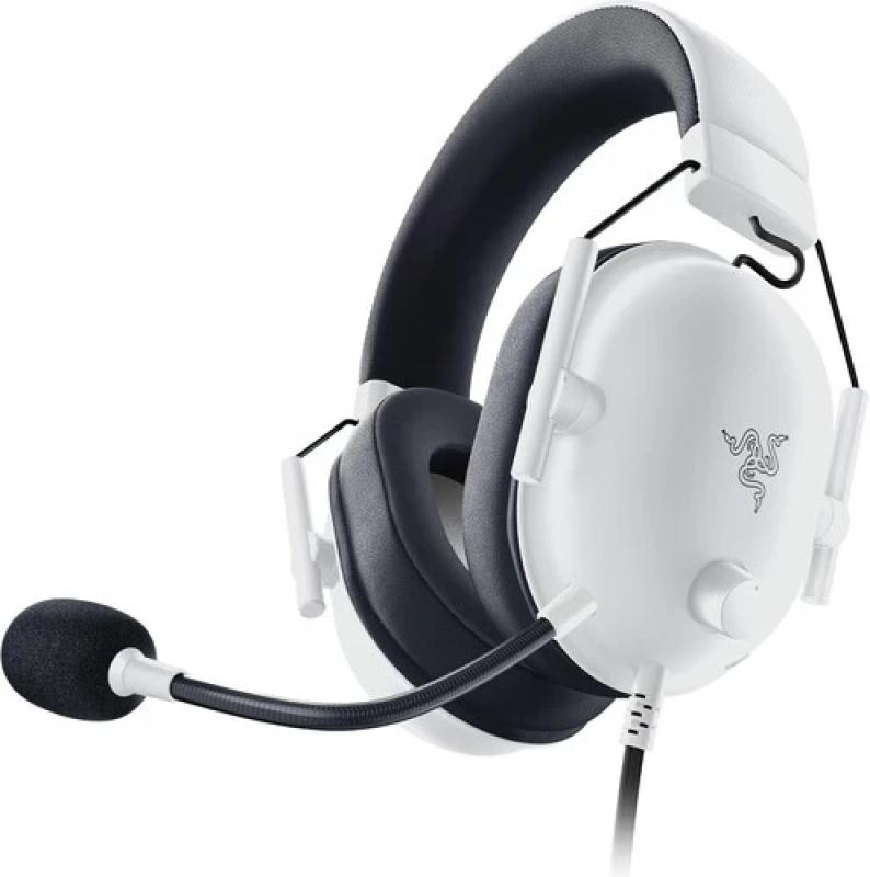 Casti Razer Blackshark V2 X cu fir XBOX Licensed, frecventa 12 Hz – 28 kHz,sensibilitate 100 dB, izolare fonica pasiva, frecventa de raspuns microfon: 100 Hz – 10 kHz, interfata jack 3.5 mm, alb