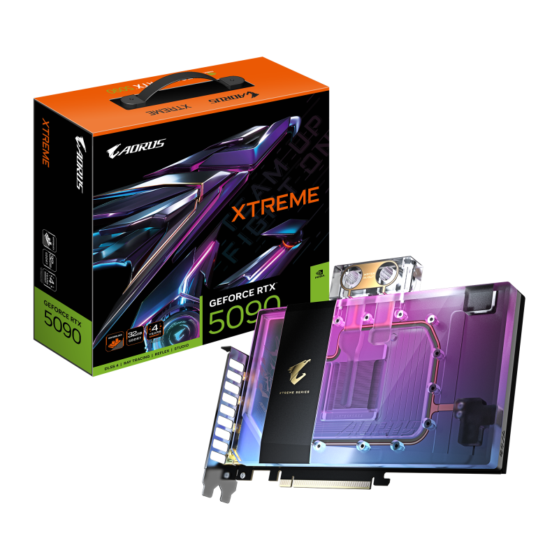 Placa Video GIGABYTE AORUS GEFORCE RTX 5090 XTREME WATERFORCE WB 32GB GDDR7 512bit, PCIE 5.0, 3x DP 1x HDMI