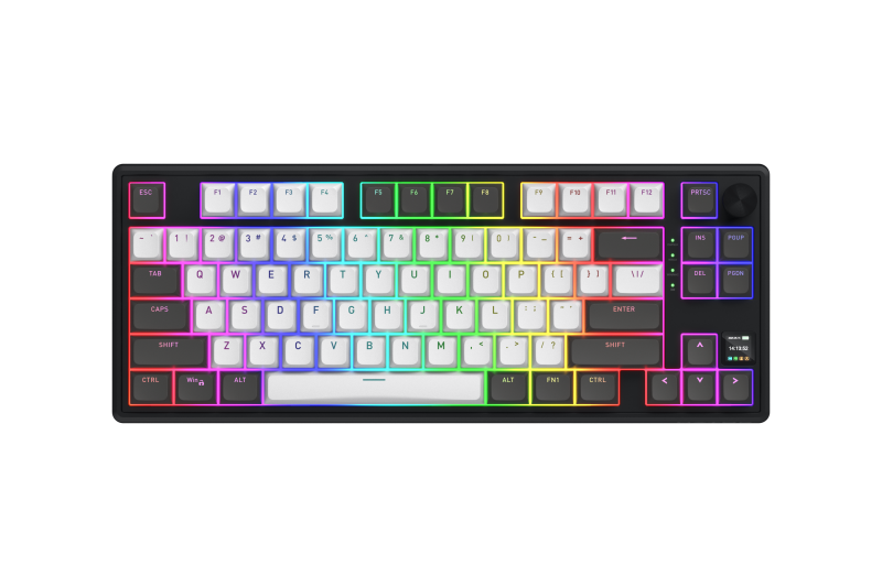 Tastatura Mecanica Gaming HATOR Skyfall Pro Wireless 80, RGB, Wireless, Gri