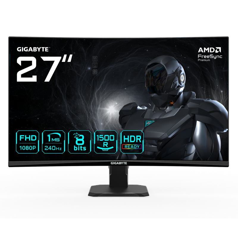 Monitor Gaming GIGABYTE GS27FC2, 27", 1920 x 1080 pixeli, Black, 2 ani Garantie