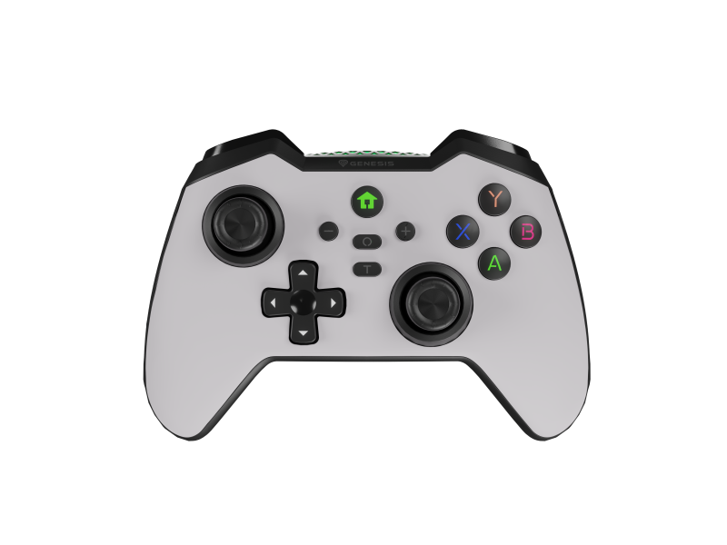 Controller wireless Genesis Mangan 400, tip Analog/Digital, interfata USB, bluetooth, numar butoane 19, lungime cablu 200 cm, acumulator 000 mAh, compatibilitate Android, iOS, MAC, Windows 10,11,7,8, alb