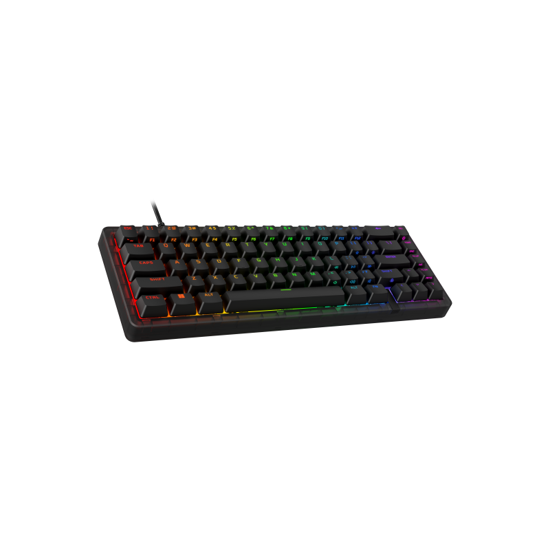 Tastatura gaming mecanica HyperX Origins 2 65, lungime cablu 1.8m, iluminare RGB (16,777,216 colors), polling rate 8000 Hz, negru