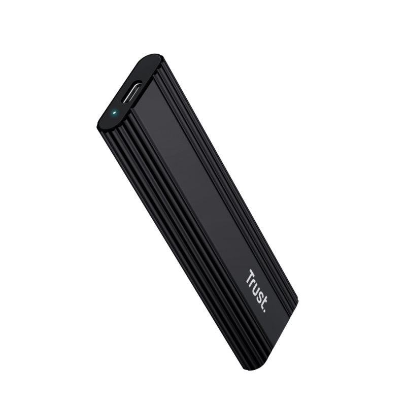 Enclosure Trust USB-C M.2 SSD, conectori USB-C, USB-A, viteza USB 10000 Mbps, lungime cablu 10cm, negru