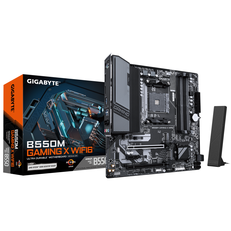 Placa de baza Gigabyte B550M GAMING X WIFI6, Socket AM4, DDR4, Micro-ATX