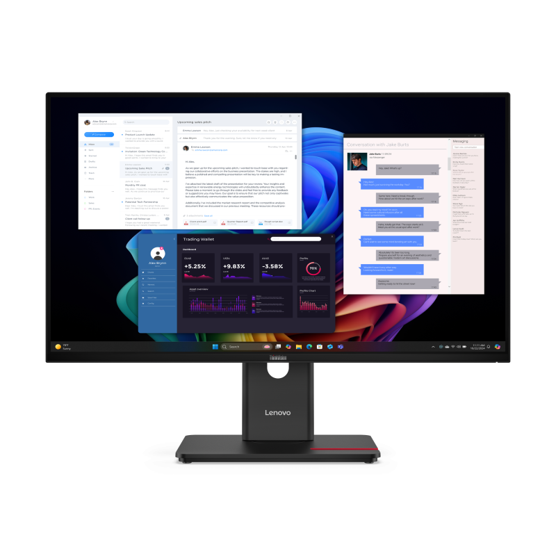Monitor Consumer Lenovo ThinkVision T27UD-40, 27", 3840 x 2160 pixeli, Black, 2 ani Garantie